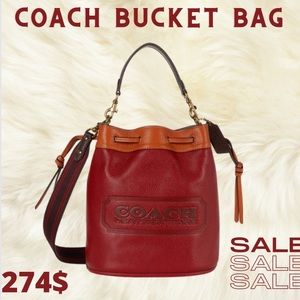 COACH CANVAS BUCKET BAG